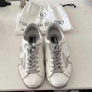 Golden Goose White and Gray Sneakers